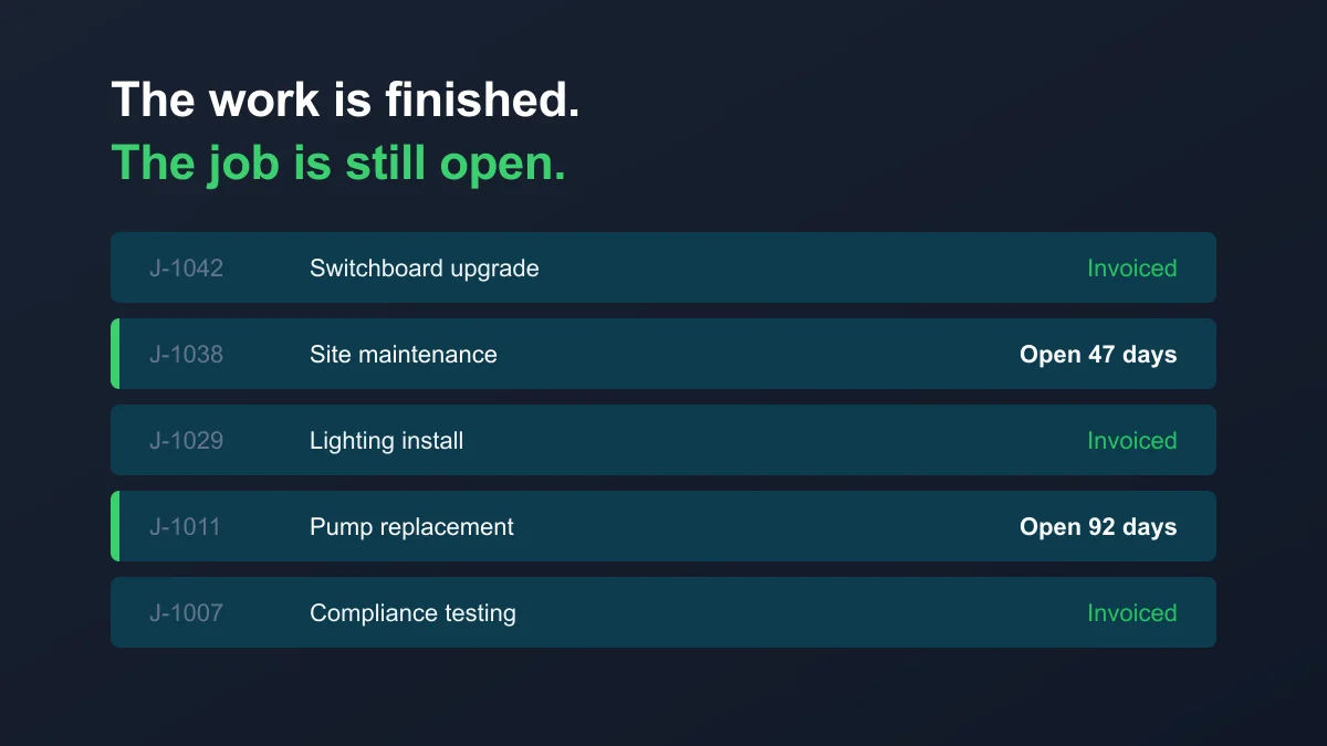 The Work Is Finished. The Job Is Still Open.